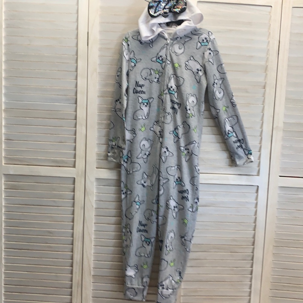 Justice dog print pajamas for girls.